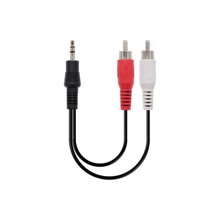 Nano Cable 10.24.0310 Cable Audio Estéreo Jack 3.5 Macho - 2x RCA Macho 10m Negro