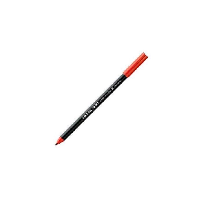 Edding Rotulador 1300 de Fibra Trazo Medio Rojo - Punta Redonda 2mm para Escritura y Dibujo (10 Unidades) (10 Unidades)