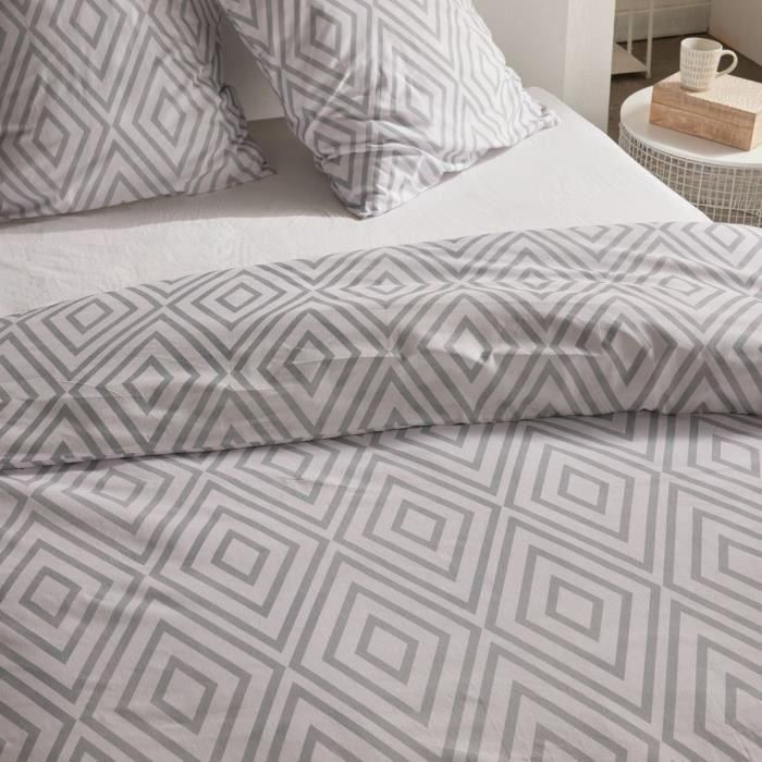 Juego de cama - TODAY Crazy - Estampado de cuadros - 2 personas - 220 x 240 cm - Blanco 1 Juego de cama - TODAY Crazy - Estampado de cuadros - 2 personas - 220 x 240 cm - Blanco 1