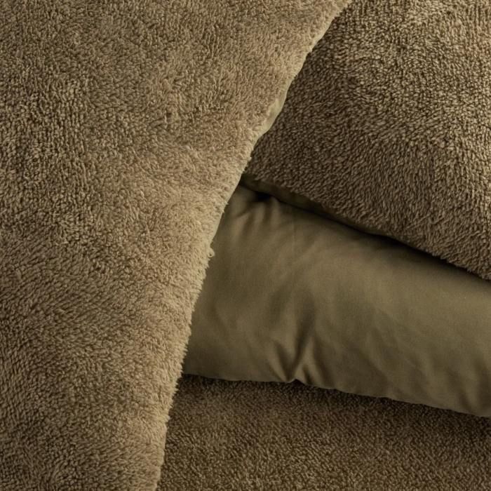 Today HOY Teddy Juego de Cama Doble 220 x 240 cm Verde Liso Ref. TOD1741852531802