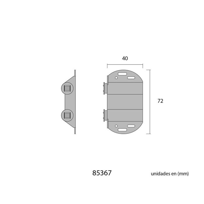 Edm Cierre de Imán Doble para Mueble Hi-Fi Color Negro con Tornillería Incluida 2