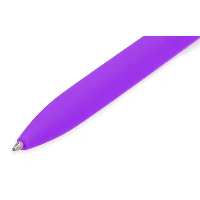 Liderpapel Bolígrafo Retráctil Punta 1 mm con Clip - Tinta Azul, Cuerpo Morado Acabado Soft Touch, 27x145x70 mm Liderpapel Bolígrafo Retráctil Punta 1 mm con Clip - Tinta Azul, Cuerpo Morado Acabado Soft Touch, 27x145x70 mm