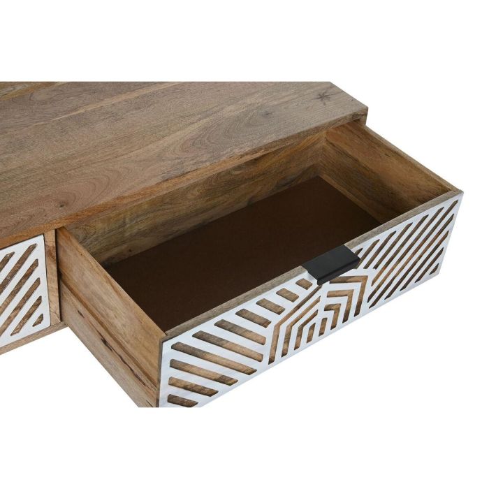 Mesa de Centro Home ESPRIT Blanco Madera de mango 115 x 60 x 40 cm 4 Mesa de Centro Home ESPRIT Blanco Madera de mango 115 x 60 x 40 cm 4