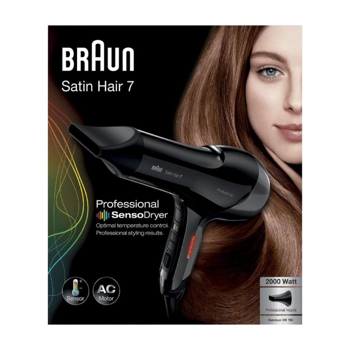 Braun Secador de pelo Satin Hair 7 Professional 2000W con tecnología Iontec Brhd780e 1 Braun Secador de pelo Satin Hair 7 Professional 2000W con tecnología Iontec Brhd780e 1