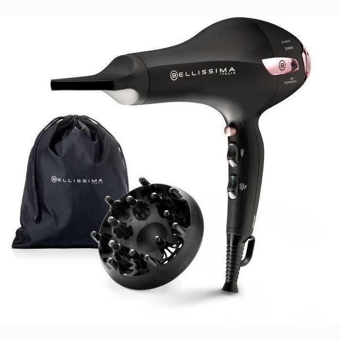 Secador de pelo - Bellissima - Profesional Light Ionic P7 3000 - Concentrador + Difusor - 3 temperaturas de secado rápido - 2100W 3 Secador de pelo - Bellissima - Profesional Light Ionic P7 3000 - Concentrador + Difusor - 3 temperaturas de secado rápido - 2100W 3