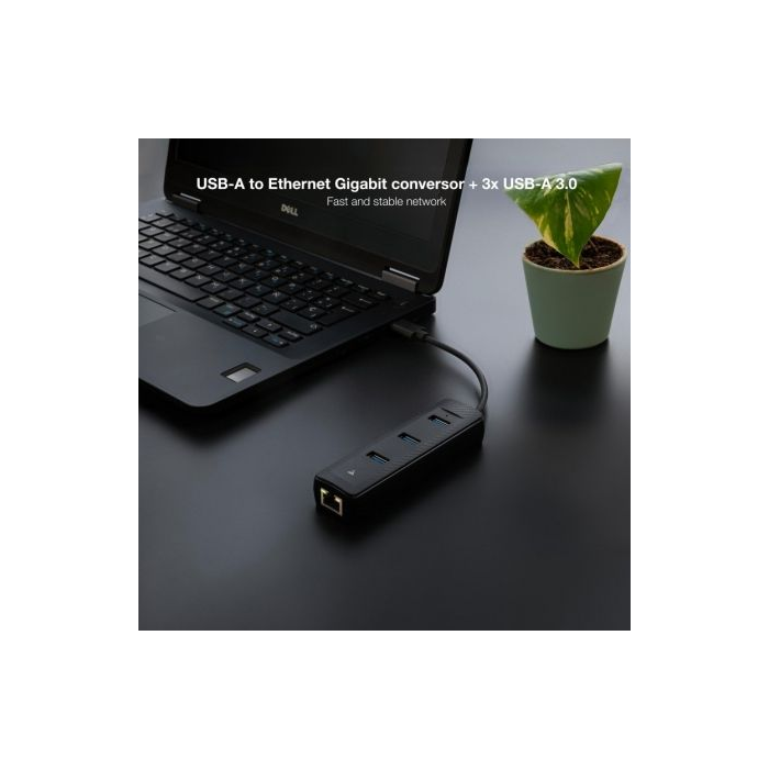 Hub USB 3.0 Nanocable 10.16.4604/ 3xUSB/ 1xRJ45/ Negro 2 Hub USB 3.0 Nanocable 10.16.4604/ 3xUSB/ 1xRJ45/ Negro 2