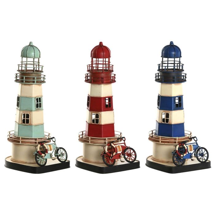Faro Atlantico DKD Home Decor Azul Rojo 13 x 32 x 13 cm (3 Unidades) Faro Atlantico DKD Home Decor Azul Rojo 13 x 32 x 13 cm (3 Unidades)