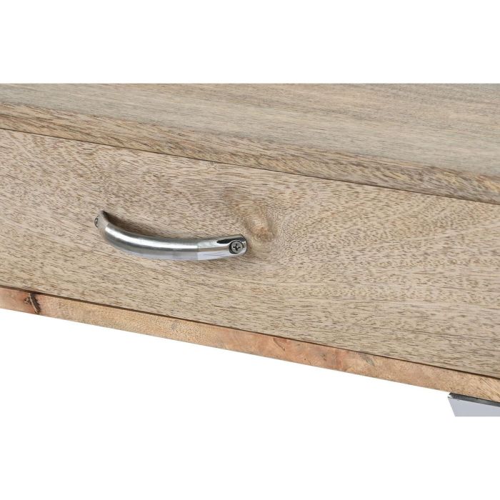 DKD Home Decor Consola Loft con 2 Mesitas Auxiliares, Set 3 Piezas, Mango y Acero Cromado, Marrón Claro Plateado 110x41.5x76 cm 4 DKD Home Decor Consola Loft con 2 Mesitas Auxiliares, Set 3 Piezas, Mango y Acero Cromado, Marrón Claro Plateado 110x41.5x76 cm 4