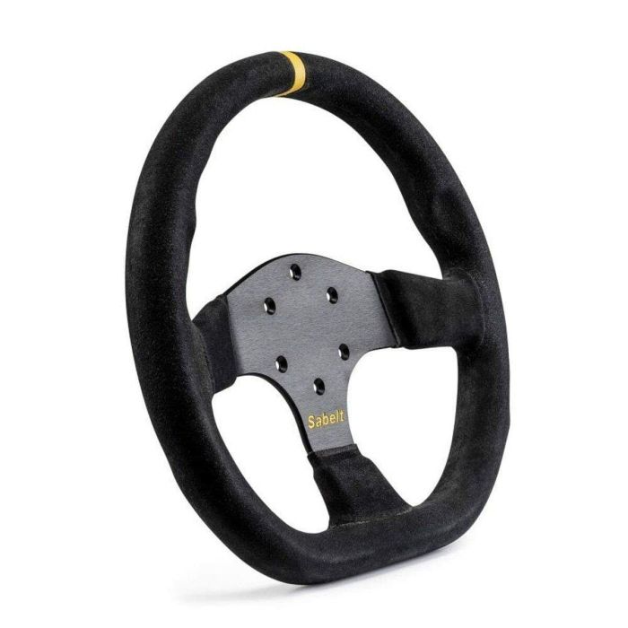 Sabelt SW-733 SBRFVO2026 Volante Plano 3 Hombros 330mm Gamuza Negro con Botón de Cuerno
