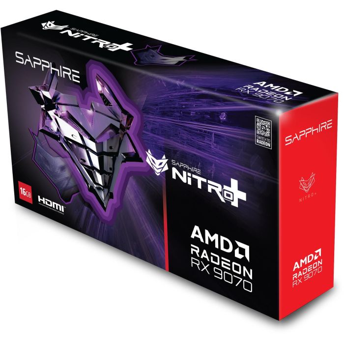 Sapphire Nitro+ Radeon RX 9070 OC GDDR6 16GB, 3 Ventiladores, PCI Express x16 5.0 para Gaming y Edición 5 Sapphire Nitro+ Radeon RX 9070 OC GDDR6 16GB, 3 Ventiladores, PCI Express x16 5.0 para Gaming y Edición 5