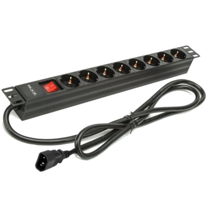PHASAK Regleta 19" con interruptor (2M) 8 tomas - SFO C14 0 PHASAK Regleta 19" con interruptor (2M) 8 tomas - SFO C14 0