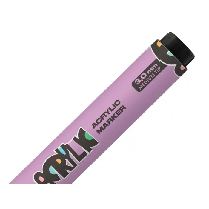 Liderpapel Rotulador Acrílico Base Agua para Todo Tipo de Superficie, Punta Redonda 3 mm, Color Lila 3 Liderpapel Rotulador Acrílico Base Agua para Todo Tipo de Superficie, Punta Redonda 3 mm, Color Lila 3