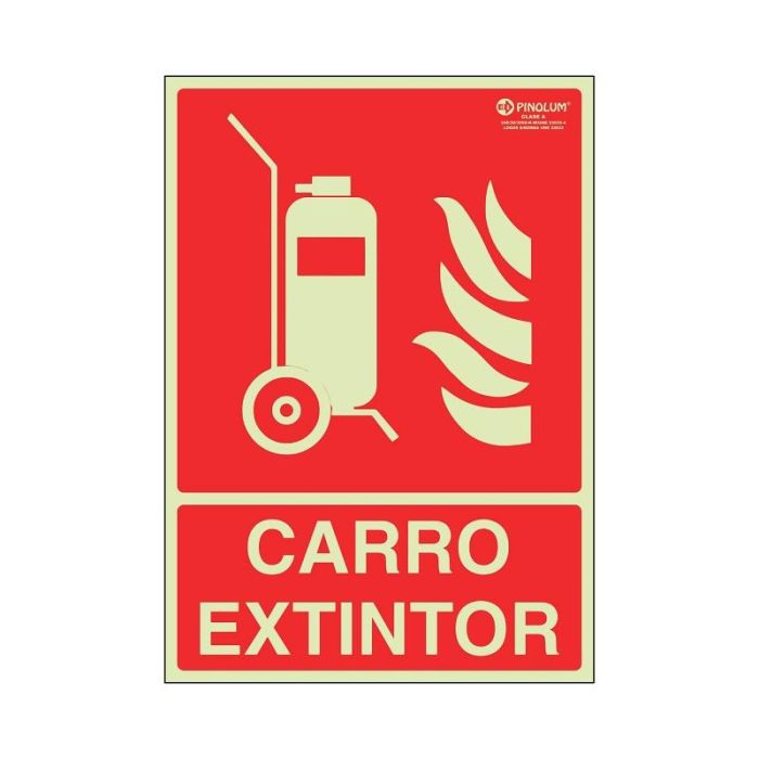 DUVER 7013 Señal de plástico luminiscente para Carro Extintoir 297x210 1 DUVER 7013 Señal de plástico luminiscente para Carro Extintoir 297x210 1