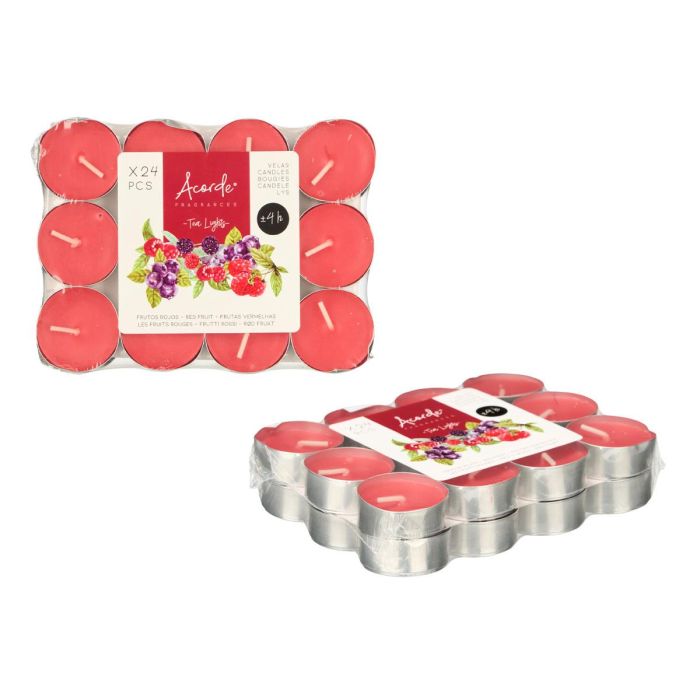 Set 24 Tea Light 4 H Frutos Rojos Acorde 15X3CM (24 Unidades) 1 Set 24 Tea Light 4 H Frutos Rojos Acorde 15X3CM (24 Unidades) 1