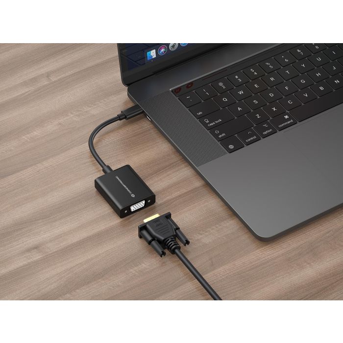 Conceptronic Adaptador USB Tipo C a VGA, 1080P 60Hz, Carcasa de Aluminio 2