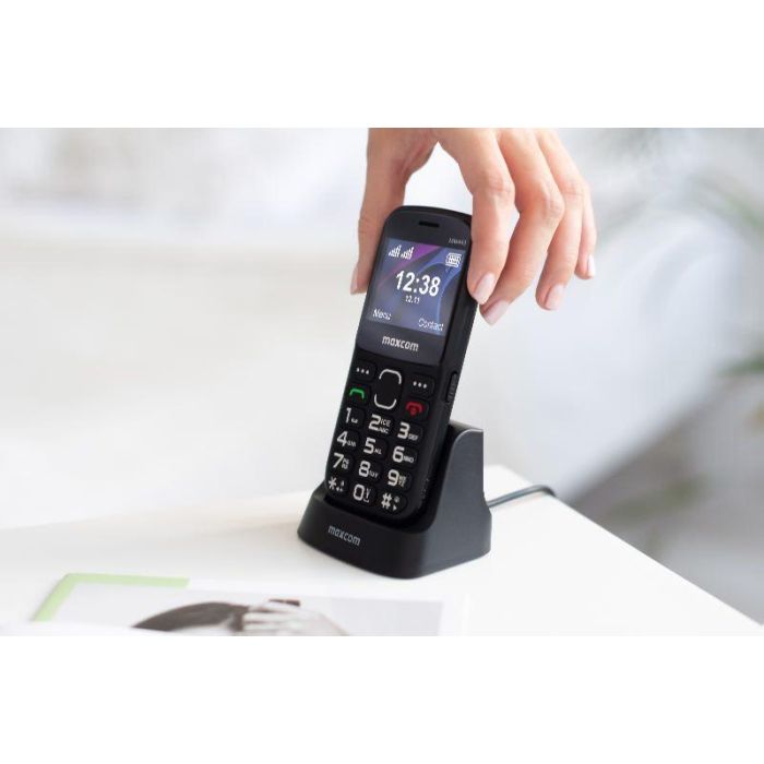 MAXCOM Teléfono Móvil 4G Senior con Base de Carga