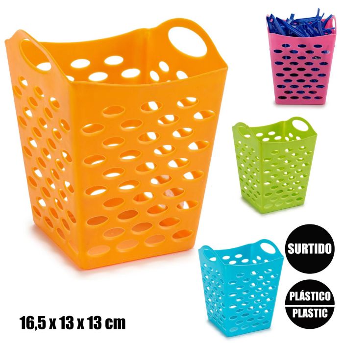 Arte Regal Cesta Multiusos Cuadrada de Plástico 13x13x17 cm (Set de 48) 3