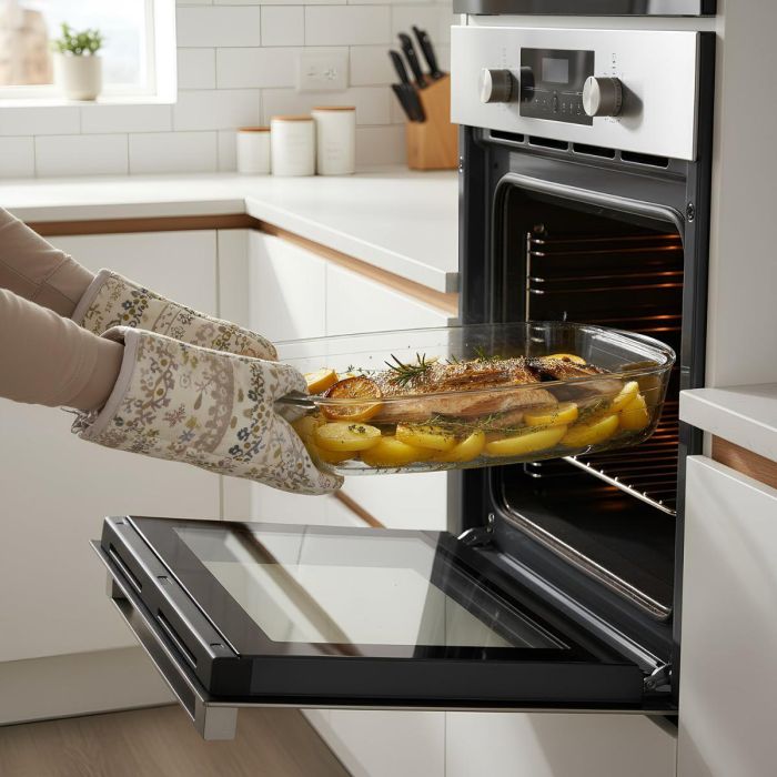 Cacerola Rectangular Tapa Boro Ocuisine Vidrio Ô Cuisine 37,5x22,5x10,6 cm - 4,4+2,3 L 3