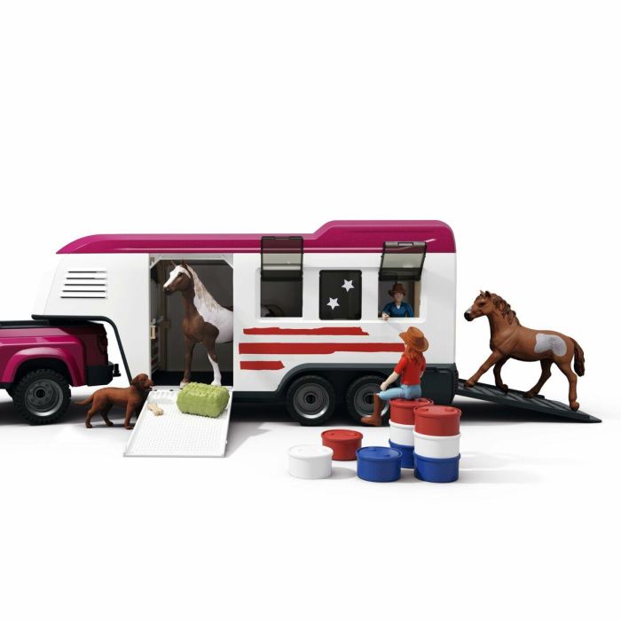 Schleich 42705 Figura de Camioneta y Remolque Ecuestre Horse Club Series 19