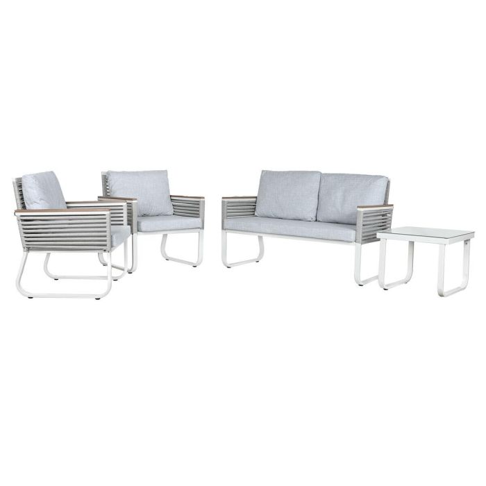 Sofa DKD Home Decor Blanco Blanco 69 x 79 x 128 cm Set de 5 3