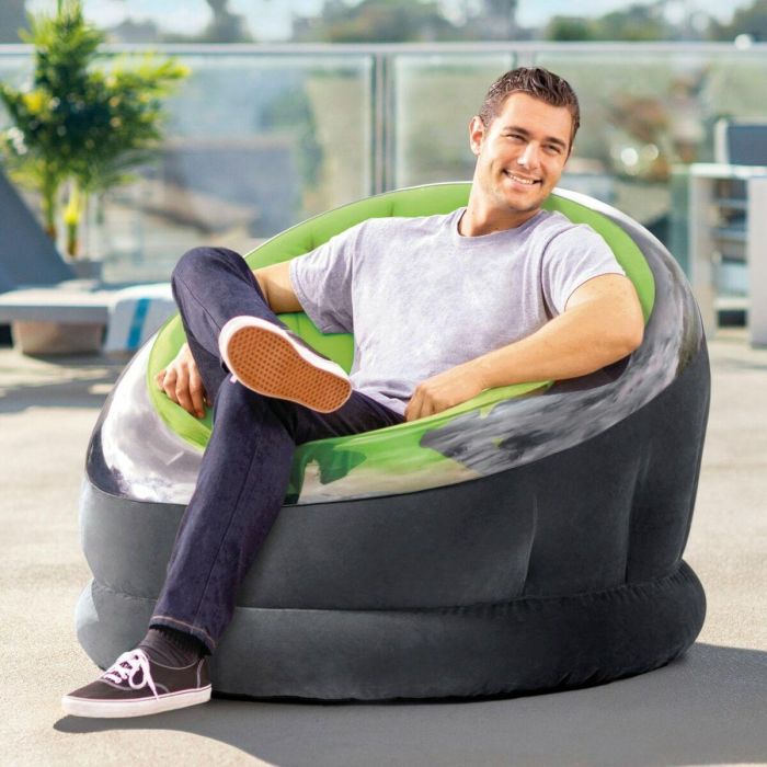 Sillón Hinchable Intex Empire Verde 112 x 109 x 60 cm (3 Unidades) 2 Sillón Hinchable Intex Empire Verde 112 x 109 x 60 cm (3 Unidades) 2