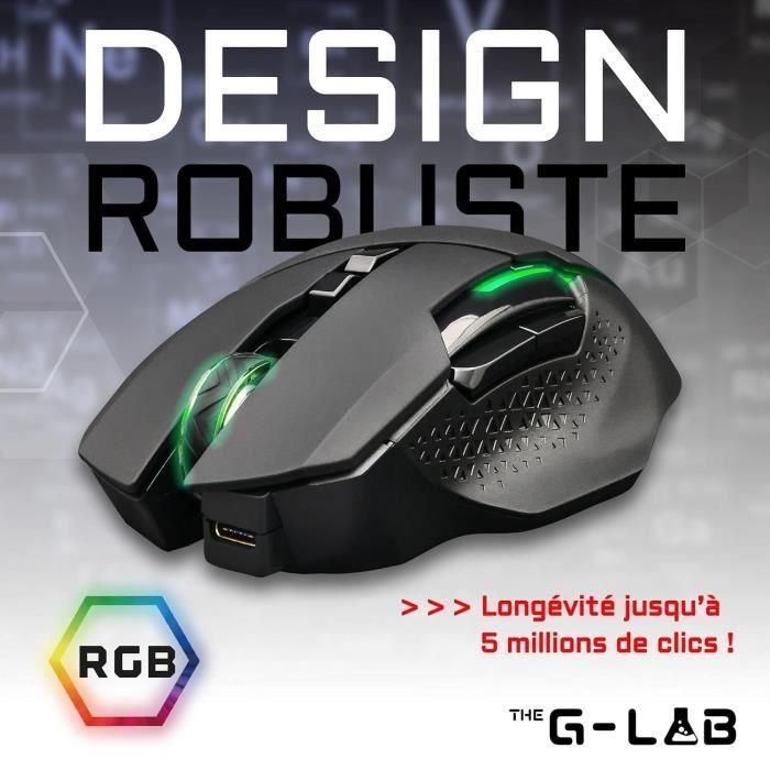 Ratón de juego RGB inalámbrico El g -lab 7200 dpi - negro 3