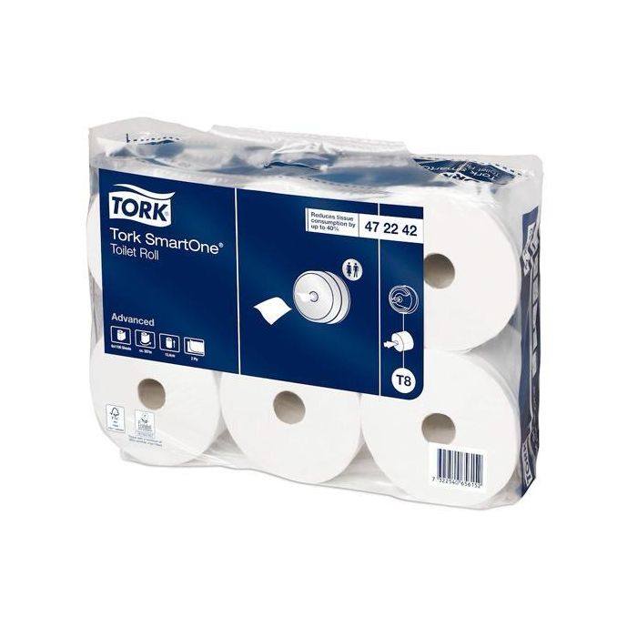 Tork Smartone Maxi Papel Higiénico 2 Capas Rollo 207M Blanco Pack -6U- Tork Smartone Maxi Papel Higiénico 2 Capas Rollo 207M Blanco Pack -6U-