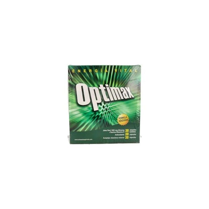 ARTESANIA Optimax 90 30 Días Cápsulas y Ampollas, Energía y Vitalidad para Estrés, Agotamiento Físico e Intelectual