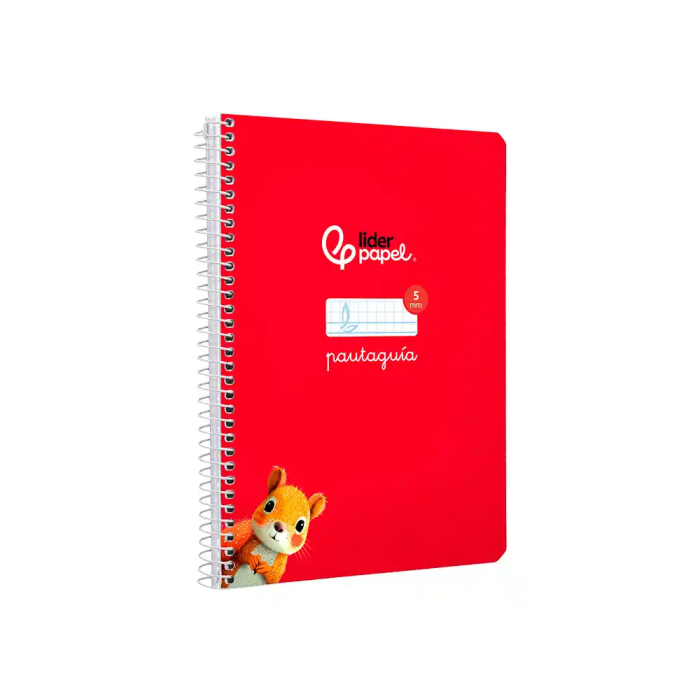 Liderpapel Cuaderno espiral Pautaguía A5, Tapa Dura, 80 Hojas, Papel 90gr, Cuadro Pautado 5mm, Rojo 4 Liderpapel Cuaderno espiral Pautaguía A5, Tapa Dura, 80 Hojas, Papel 90gr, Cuadro Pautado 5mm, Rojo 4