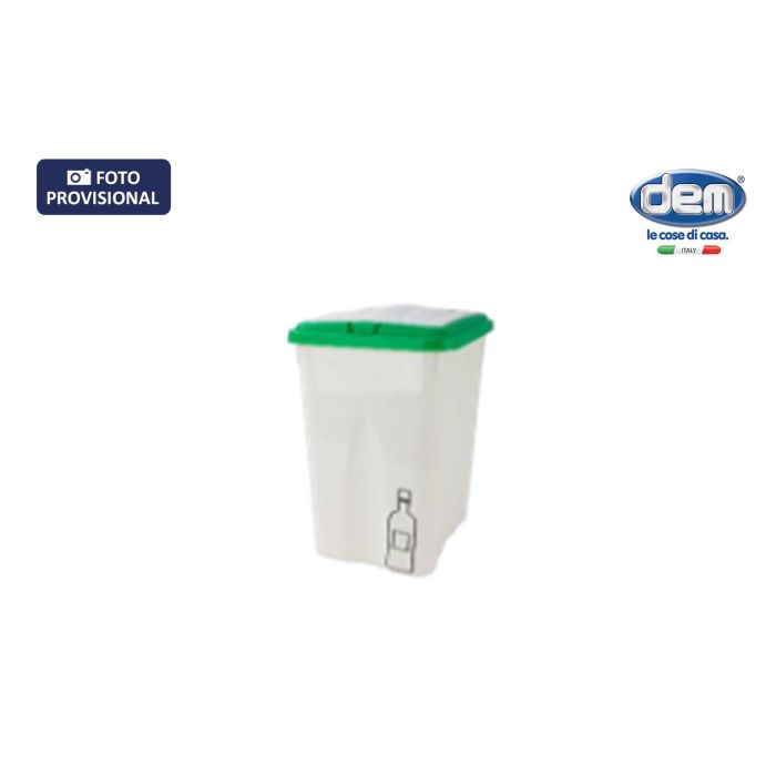 Inde Cubo de Basura Verde con Tapa de 21 litros, 32,3 x 24,7 x 41 cm (4 Unidades) Inde Cubo de Basura Verde con Tapa de 21 litros, 32,3 x 24,7 x 41 cm (4 Unidades)