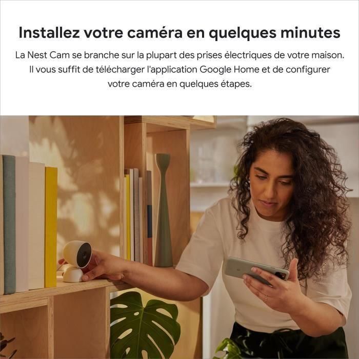 Cámara de vigilancia - Google Nest - 2ª Generación GA01317-FR - Exterior/Interior - 2 MP - 1920 x 1080 - 1080p - Audio - Wi-Fi 3 Cámara de vigilancia - Google Nest - 2ª Generación GA01317-FR - Exterior/Interior - 2 MP - 1920 x 1080 - 1080p - Audio - Wi-Fi 3