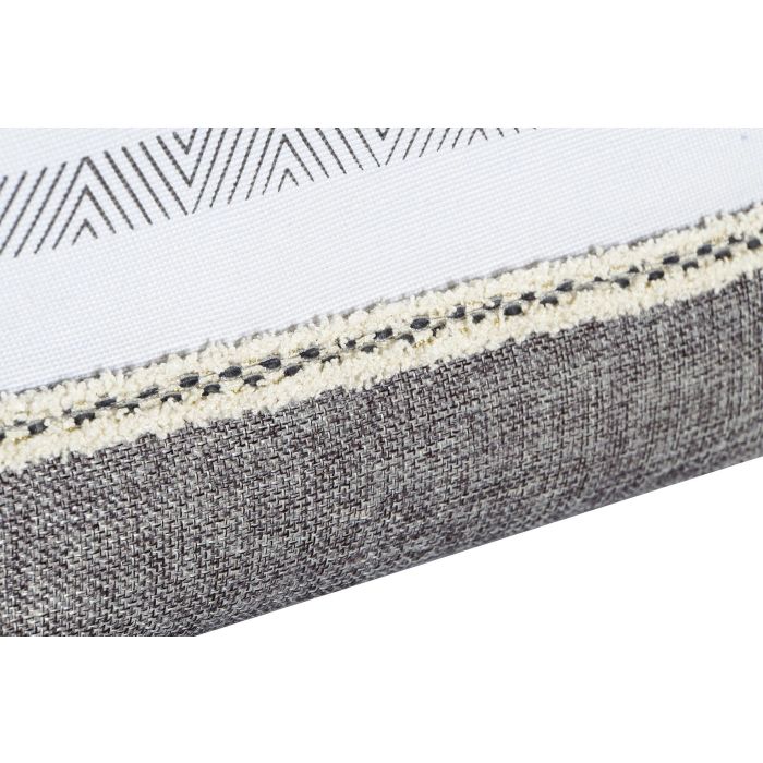 DKD Home Decor Cesta Decorativa Boho de Poliéster Rosa Palo Gris 34x27x20 cm Juego de 4 Unidades 2