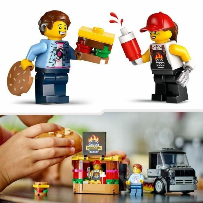 LEGO 60404 City Burgers Food Truck, Furgoneta de Juguete para Niños, Juego Imaginativo con Furgoneta y Minifiguras 3