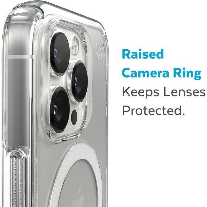 Speck Presidio Perfect Clear Funda MagSafe Transparente para iPhone 14 Pro Max con Protección Caídas 4m y Antimicrobiana 5