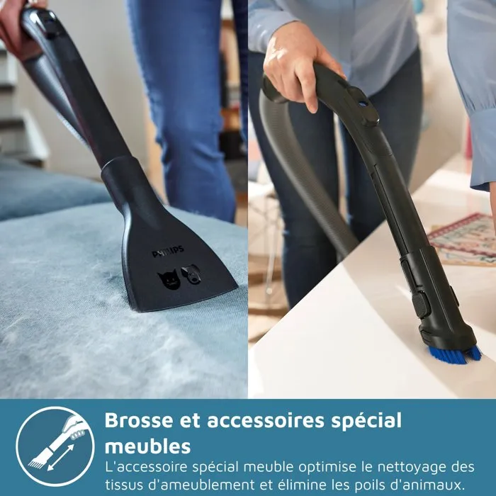 Philips Aspirador de Bote con Bolsa XD5123/10, 900 W, 4 L - Negro 3