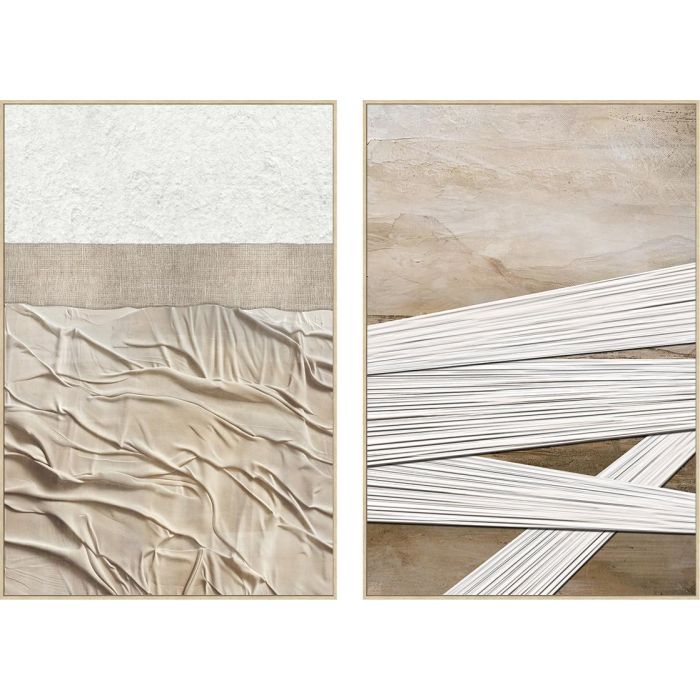 Cuadro Urban DKD Home Decor Beige Blanco 4.5 x 123 x 83 cm (2 Unidades) 0 Cuadro Urban DKD Home Decor Beige Blanco 4.5 x 123 x 83 cm (2 Unidades) 0