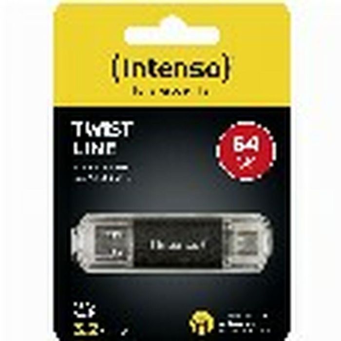Intenso Memoria USB 3.2 64GB Twist Line A+C, Aluminio, Hasta 70 MB/s 5 Intenso Memoria USB 3.2 64GB Twist Line A+C, Aluminio, Hasta 70 MB/s 5
