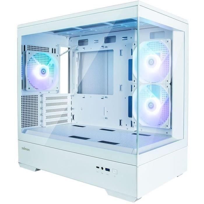 Caja de PC sin fuente de alimentación - ZALMAN P30 (Blanco) - Torre media - Formato M-ATX 4 Caja de PC sin fuente de alimentación - ZALMAN P30 (Blanco) - Torre media - Formato M-ATX 4
