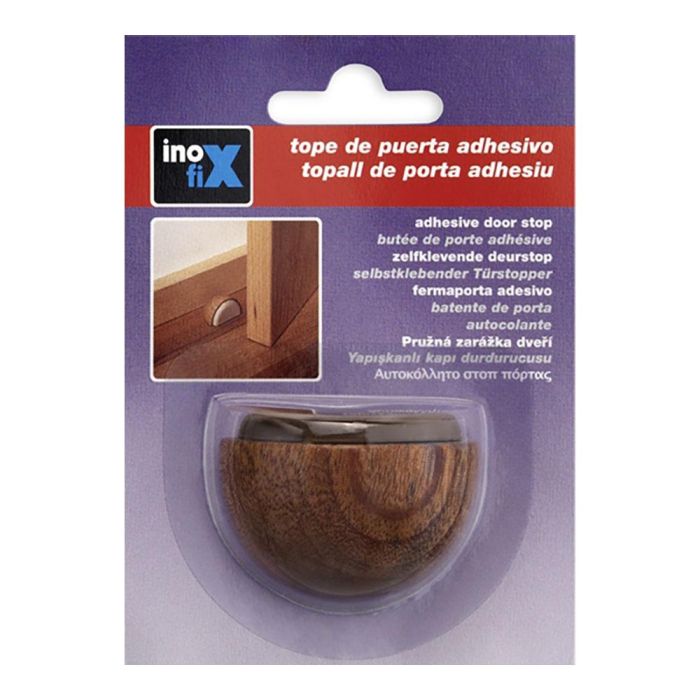 Inofix Tope de puerta adhesivo madera sapelly para interior, 24 x 48 x 35 mm 1 Inofix Tope de puerta adhesivo madera sapelly para interior, 24 x 48 x 35 mm 1