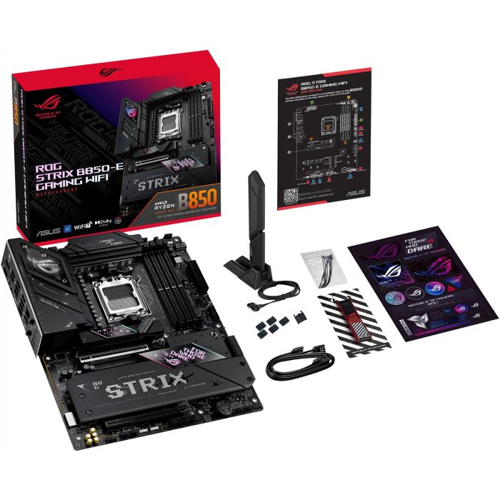 ASUS ROG STRIX B850-E Gaming WiFi Placa Base AM5 DDR5 WiFi 7 para AMD Ryzen 7000/8000/9000 Series 6