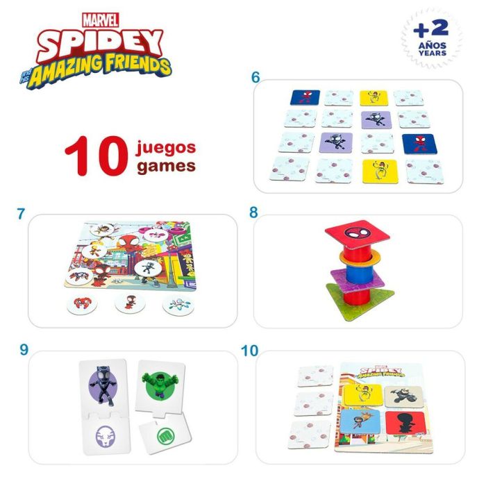 Juego Educativo Spidey 24,5 x 0,2 x 24,5 cm (6 Unidades) 10 en 1 4