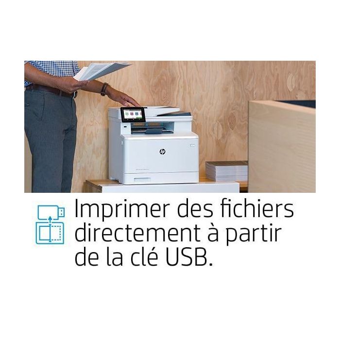 HP Impresora Color LaserJet Pro MFP M479, 600 x 600dpi, 27ppm, A4, 1200MHz, 512MB, WiFi, Bluetooth, CGD, 4.3″ 24