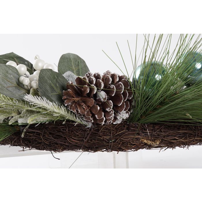 DKD Home Decor Corona de Navidad Moderna para Hogar de PVC y Ratán. Colores Azul, Verde, Marrón, Blanco. Medidas: 60x60x12 cm 3 DKD Home Decor Corona de Navidad Moderna para Hogar de PVC y Ratán. Colores Azul, Verde, Marrón, Blanco. Medidas: 60x60x12 cm 3