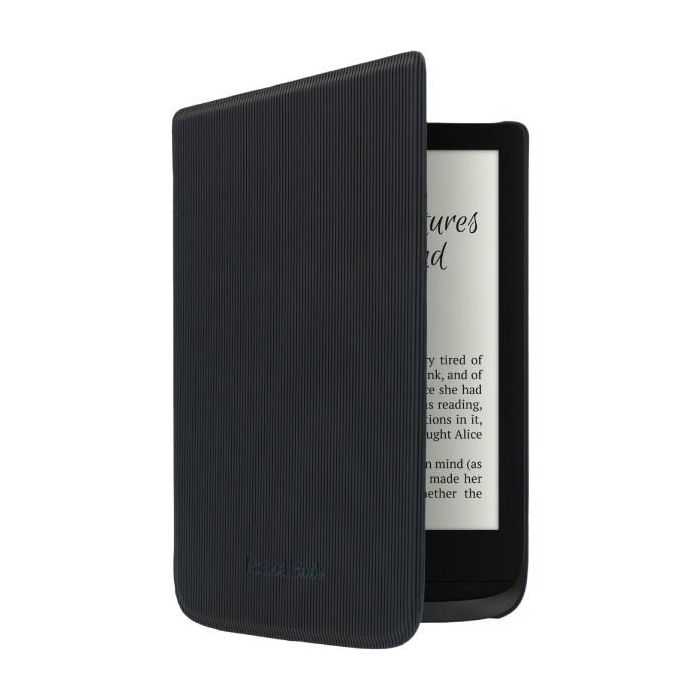 Pocketbook HPUC-632-B-S - Funda Folio de cuero PU para e-reader, Negro, compatible con Basic Lux 2, Touch Lux 4, Touch HD 3
