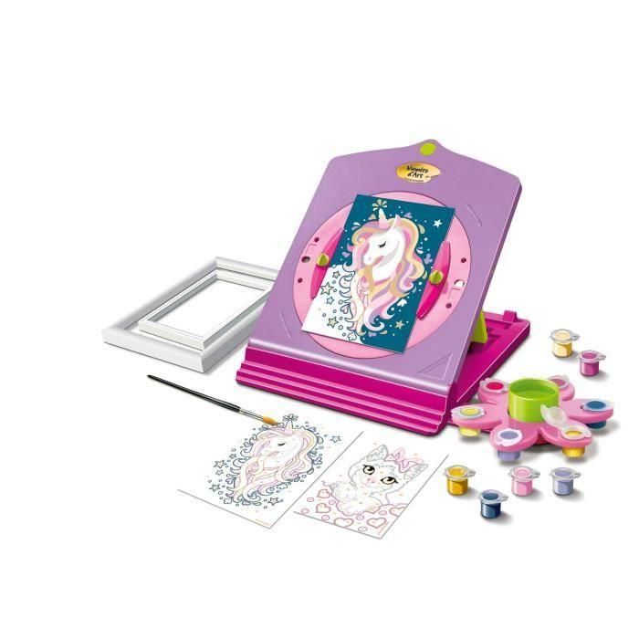 Ravensburger 4005556290345 - Número de arte fantástico 'Atelier' para pintar, con líneas de colores, caballete y pintura dorada 4