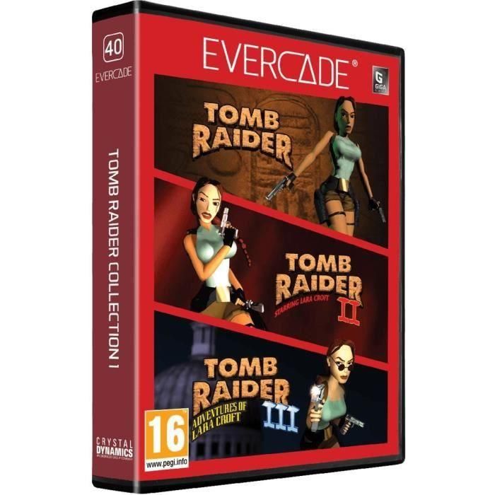 Colección Tomb Raider 1 - Cartucho Evercade n°40 - Retrogaming Colección Tomb Raider 1 - Cartucho Evercade n°40 - Retrogaming
