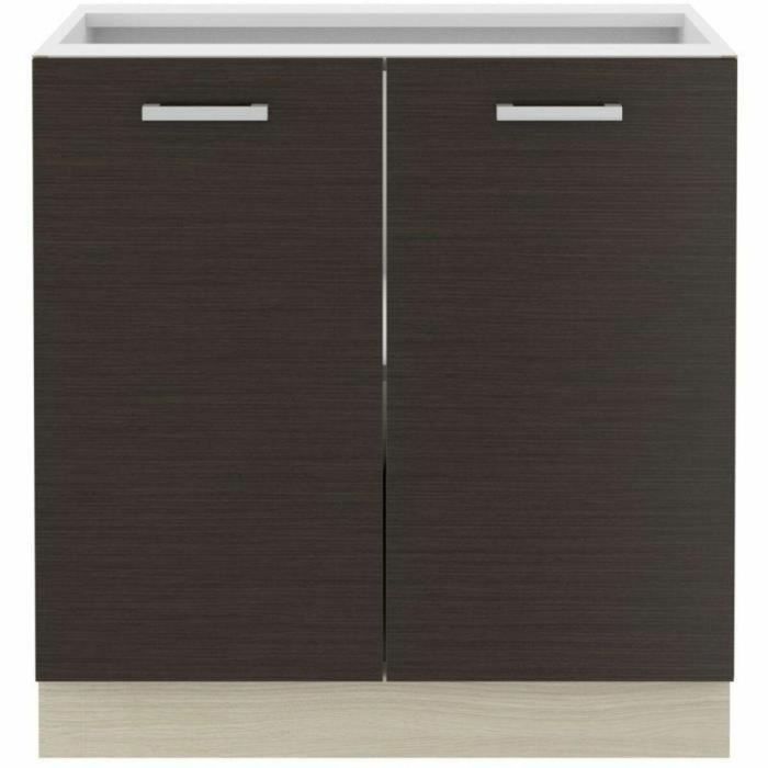 Muebles bajos de Chamonix 80 cm - 2 puertas con bisagras - melamina - decoración de chene - l 80 x d 52 x h 82 cm 2