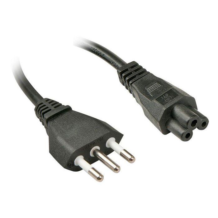 Lindy Cable de Alimentación Italiano para Portátiles 2m - Uso Profesional/Doméstico Alta Resistencia a Temperaturas (-10 a 70°C)