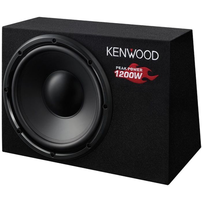 Kenwood KSC-W1200B Subwoofer Pasivo con Caja Acústica 300W, 1200W Máx. Altavoz de Subgraves 30cm, 4 Ohmios