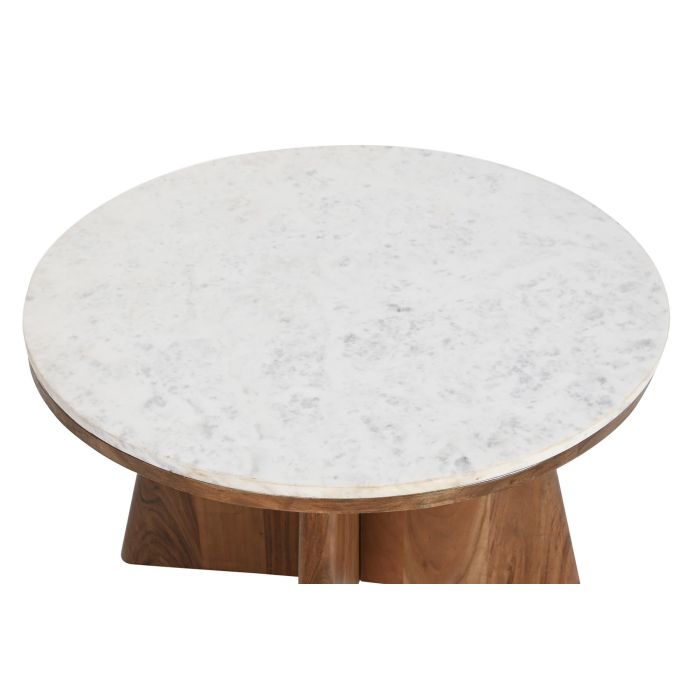 DKD Home Decor Mesa de Centro Cuadrada Moderna de Salón Mármol y Acacia, Colores Blanco y Marrón, 70x70x43 cm, Desmontable 1 DKD Home Decor Mesa de Centro Cuadrada Moderna de Salón Mármol y Acacia, Colores Blanco y Marrón, 70x70x43 cm, Desmontable 1